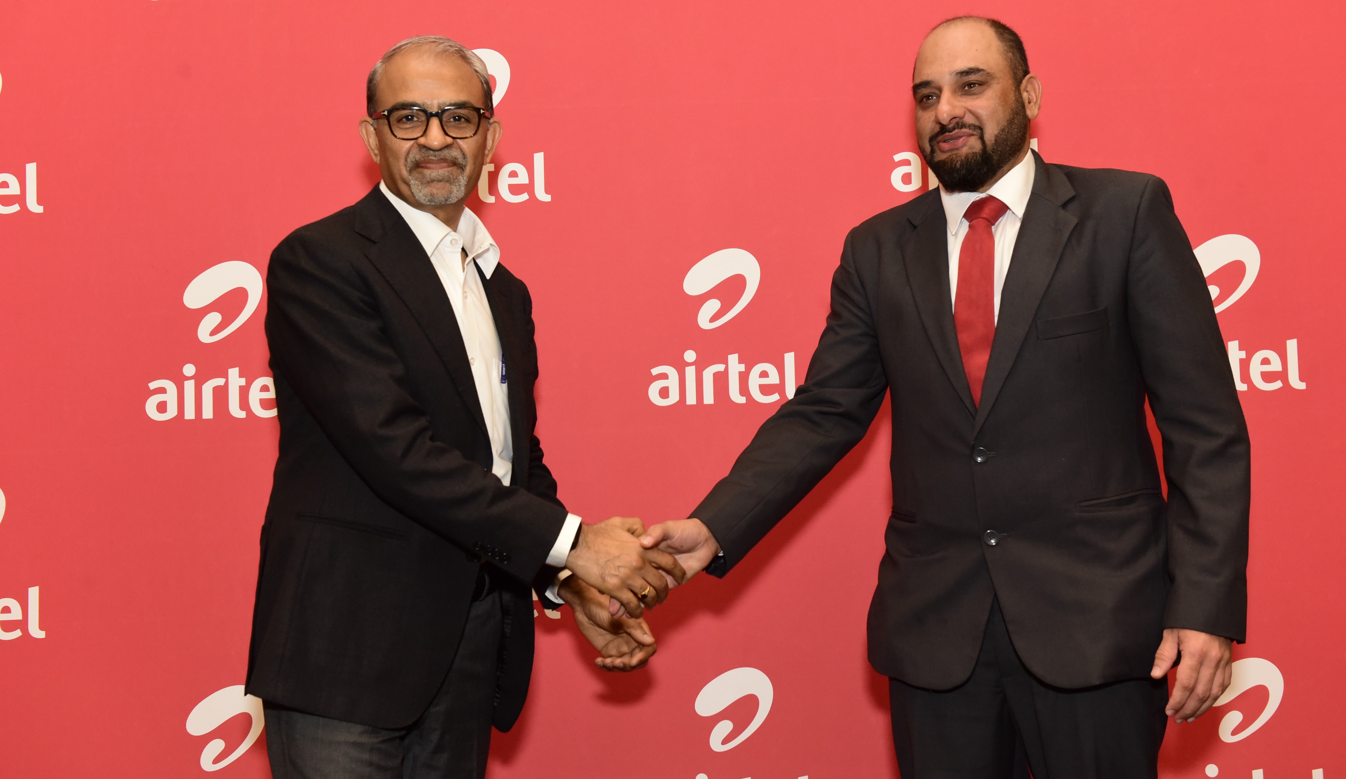 Airtel Africa Group CEO Sunil Taldar and Airtel Kenya MD Ashish Malhotra